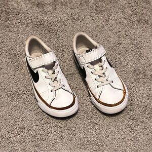 Nike Court Legacy Kids White and Tan Sneakers